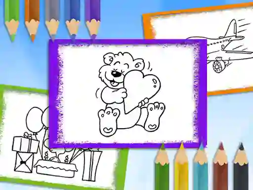 Gêm Cartoon Coloring Book ar-lein