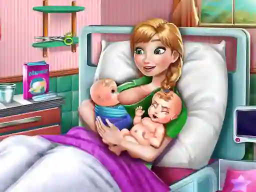 Gêm Ice Princess Twins Birth ar-lein