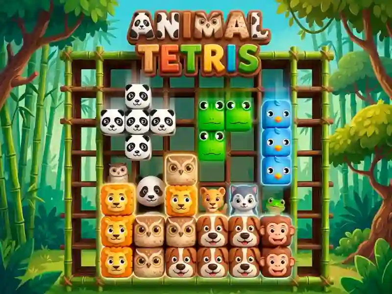 Gêm Animal Tetris ar-lein