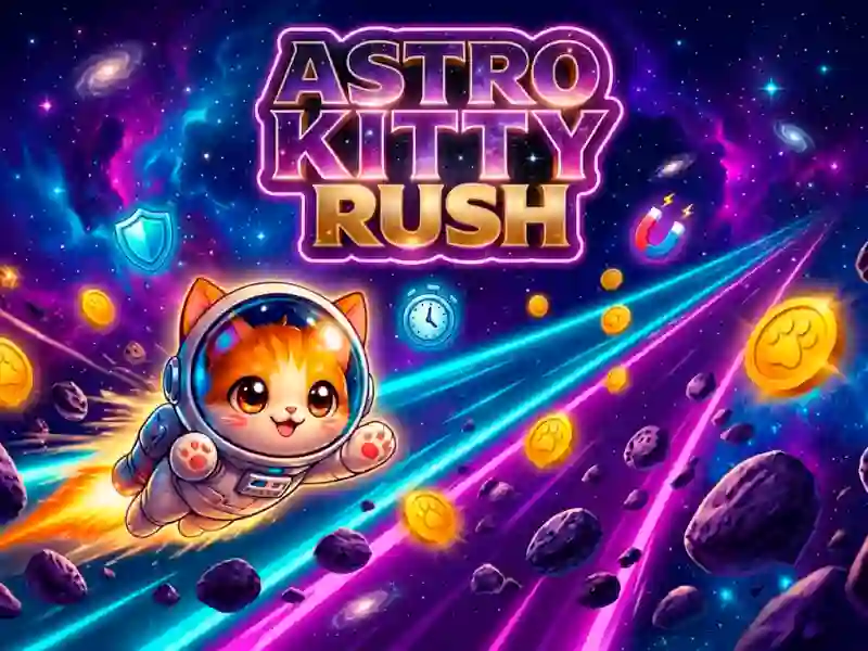 Gêm Astro Kitty Rush ar-lein