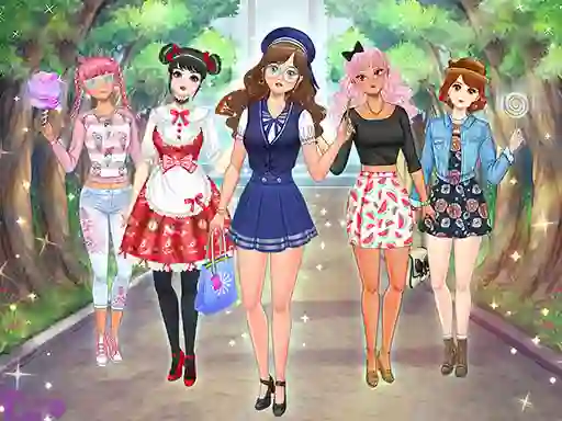 Gêm High School Anime Dress Up ar-lein