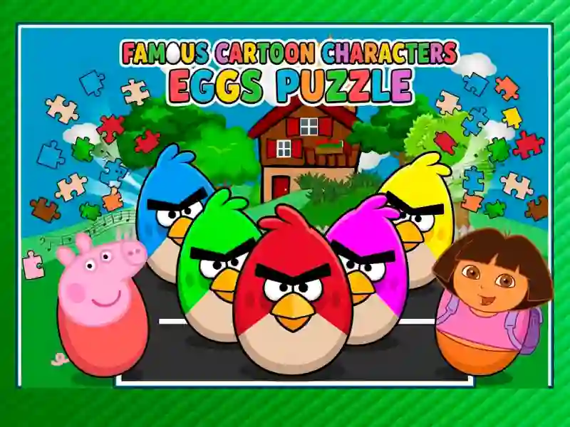 Gêm Famous Cartoon Characters Eggs ar-lein