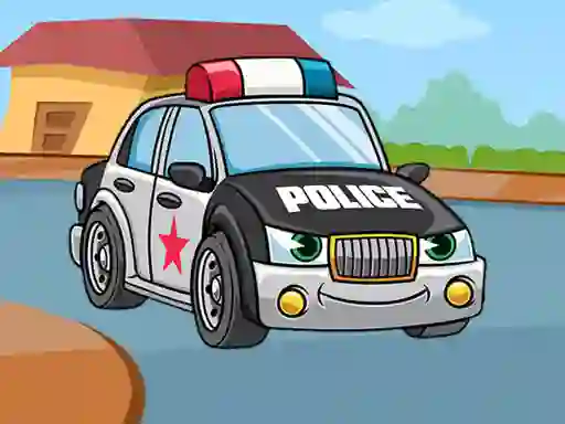 Gêm Police Cars Jigsaw ar-lein