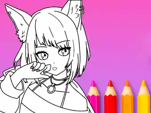 Gêm Anime Manga Coloring Book ar-lein
