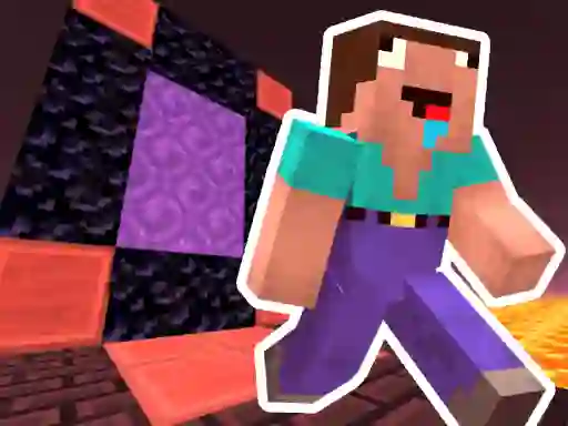 Gêm Noob Steve Nether ar-lein