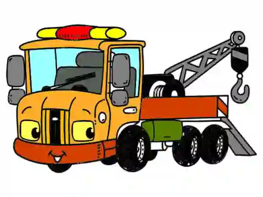 Gêm Tow Trucks Coloring ar-lein