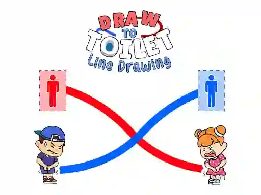 Gêm Draw To Toilet Line Drawing ar-lein