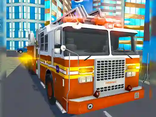 Gêm Fire City Truck Rescue Driving Simulator ar-lein