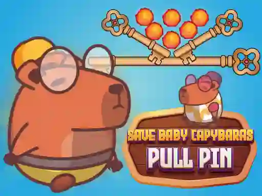 Gêm Save Baby Capybaras Pull Pin ar-lein
