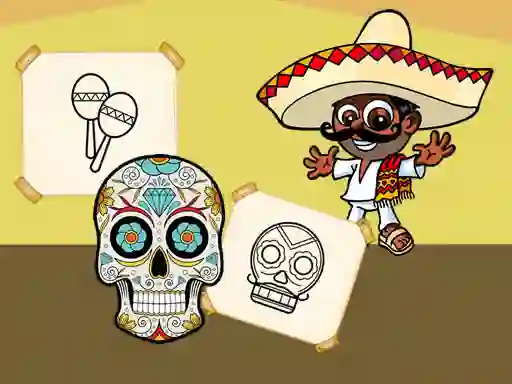 Gêm Crazy Mexican Coloring ar-lein