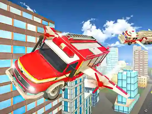 Gêm Flying Fire Truck Driving Sim ar-lein