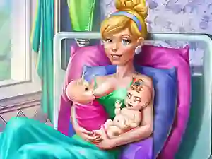 Gêm Cinderella Twins Birth ar-lein
