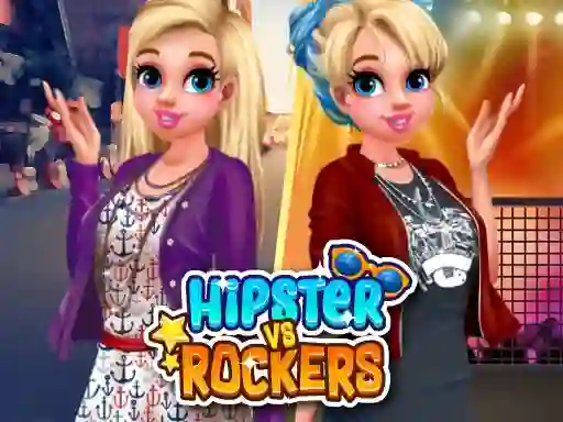 Gêm Hipsters vs Rockers ar-lein