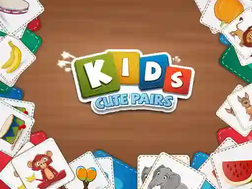 Gêm Kids Cute Pairs ar-lein