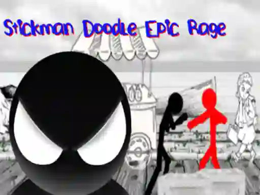 Gêm Stickman Doodle Epic Rage ar-lein