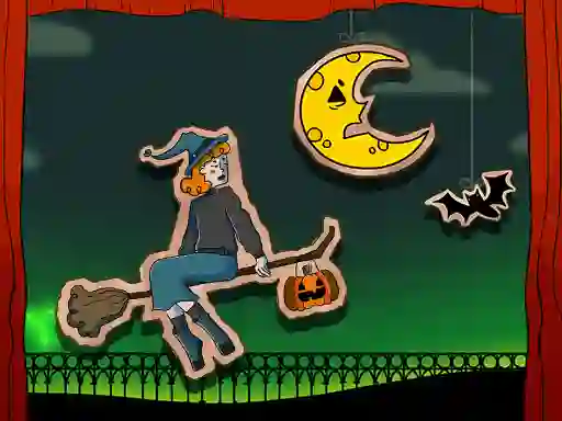 Gêm Halloween Witch Fly ar-lein