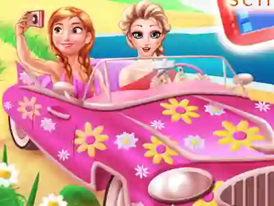 Gêm Princesses Road Trip Fun ar-lein
