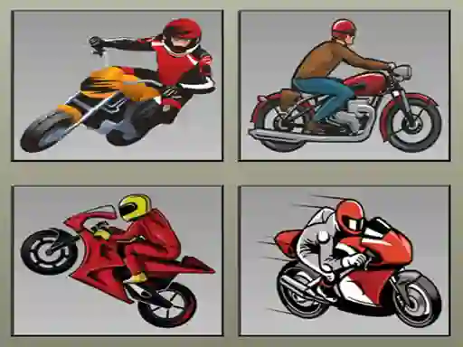 Gêm Racing Motorcycles Memory ar-lein