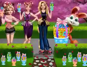 Gêm Girls Easter Chocolate Eggs ar-lein