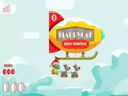 Gêm FlappyCat Crazy Christmas ar-lein