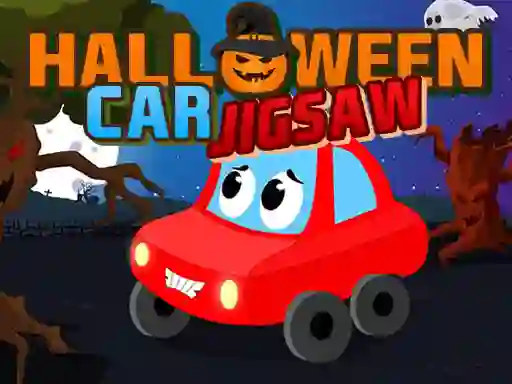 Gêm Halloween Car Jigsaw ar-lein