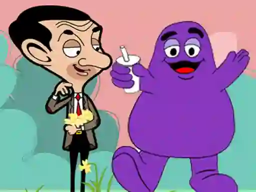 Gêm When Mr Bean meet Grimace ar-lein