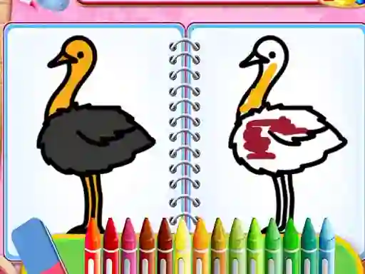Gêm Coloring Birds Game ar-lein