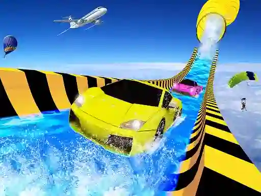 Gêm Water Slide Car Racing Adventure 2020 ar-lein