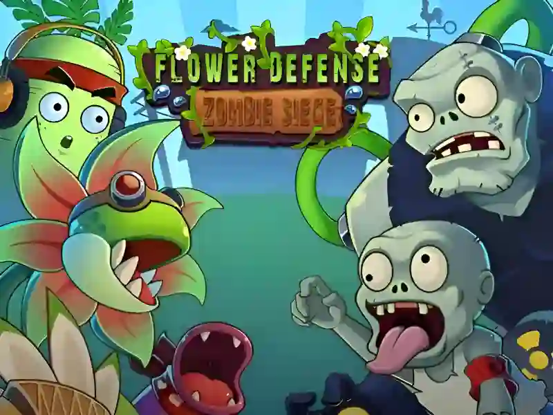 Gêm Flower Defense Zombie Siege ar-lein