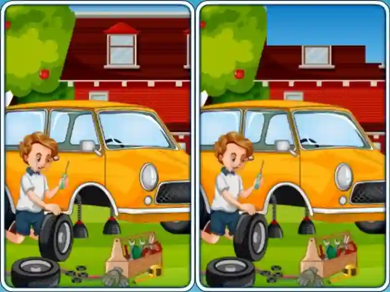 Gêm Car Garage Differences ar-lein