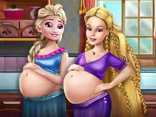 Gêm Happy Princesses Pregnant BFFS ar-lein