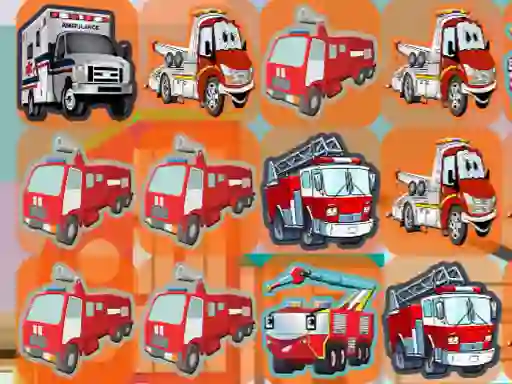 Gêm Emergency Trucks Match 3 ar-lein