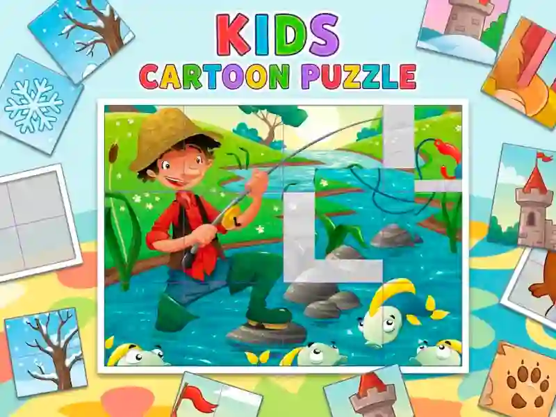 Gêm Kids Cartoon Puzzle ar-lein