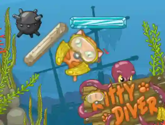 Gêm Kitty Diver ar-lein