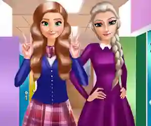 Gêm Sisters Back to School ar-lein