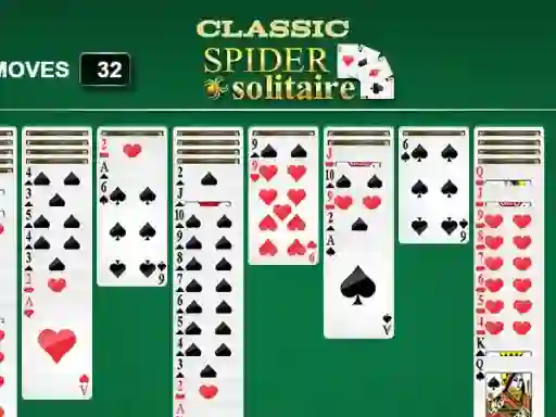 Gêm Classic Spider Solitaire ar-lein