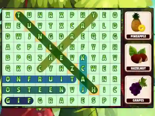 Gêm Word Search Fruits ar-lein