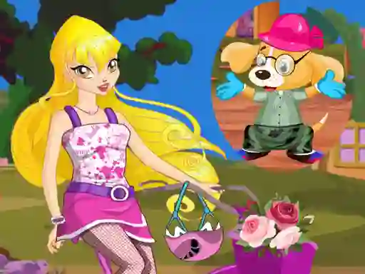 Gêm Winx Stella and Puppy ar-lein