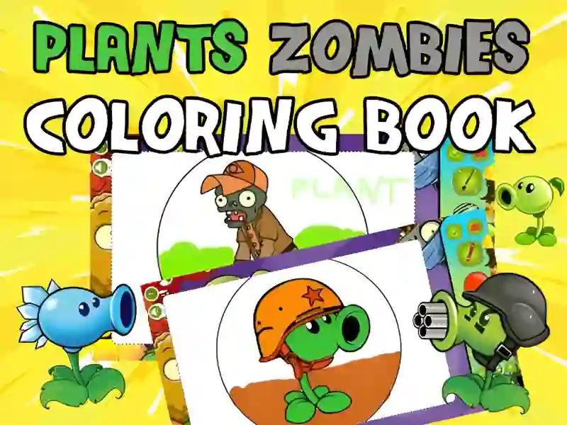 Gêm Plants vs Zombies Coloring ar-lein
