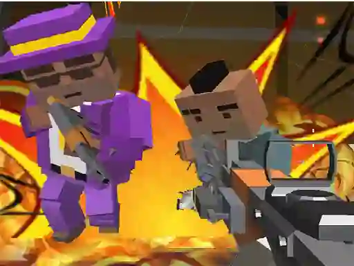 Gêm Advanced Blocky Gangster Warfare ar-lein