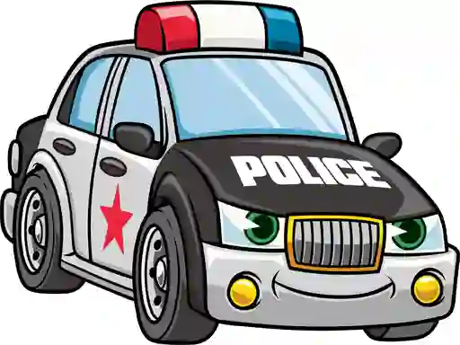 Gêm Cartoon Police Cars ar-lein