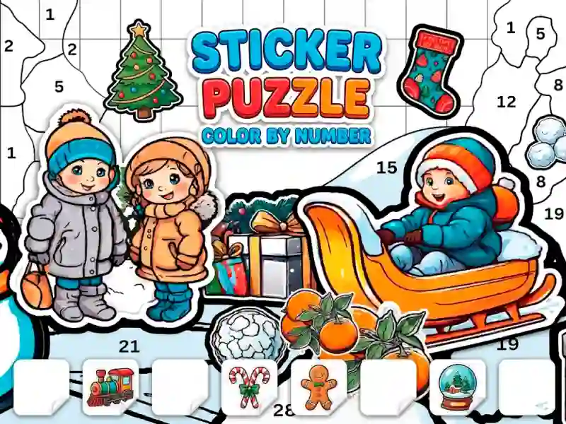 Gêm Sticker Book Puzzle: Color By Number ar-lein