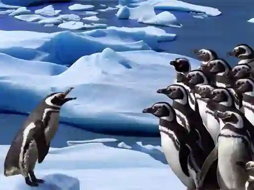 Gêm Penguins Slide ar-lein