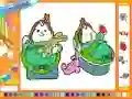 Gêm Online coloring baby twins ar-lein