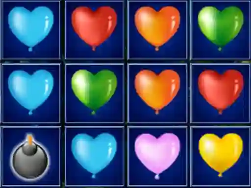 Gêm Heart Balloons Block Collapse ar-lein