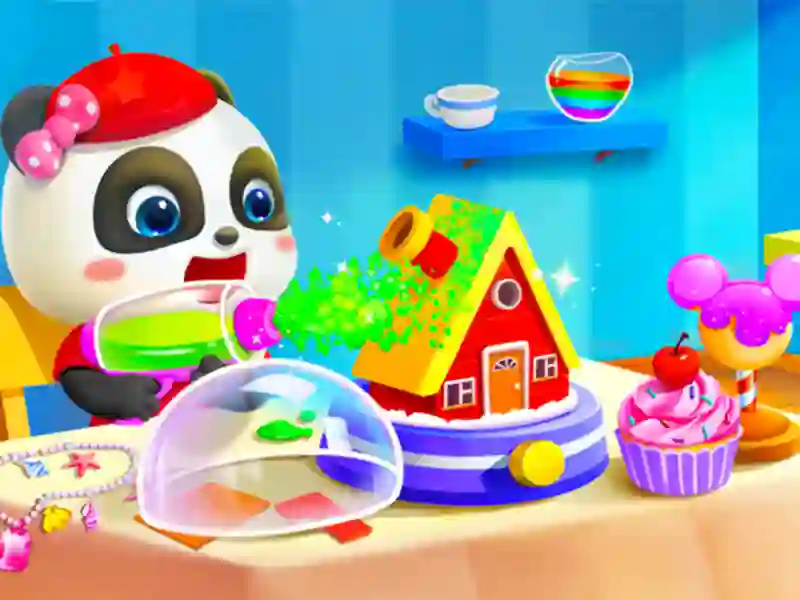 Gêm Baby Panda Kids Crafts DIY ar-lein