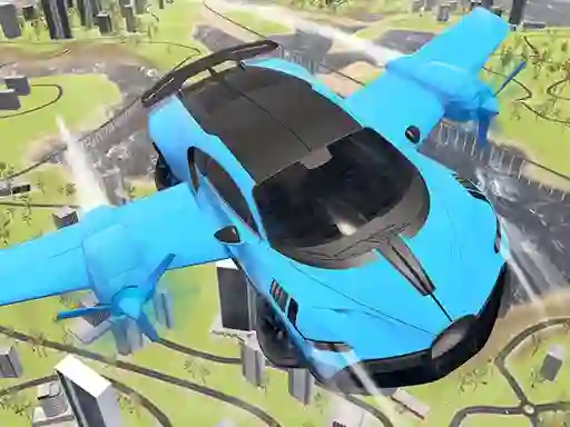 Gêm Real Sports Flying Car 3d ar-lein