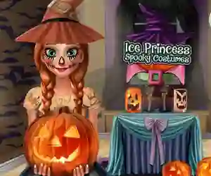 Gêm Ice Princess Spooky Costumes ar-lein