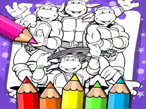 Gêm Ninja Turtle Coloring Book ar-lein