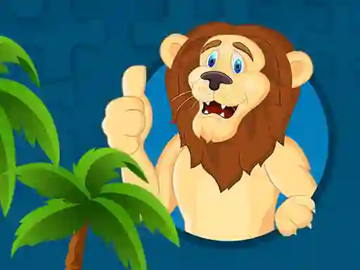 Gêm Strong Lions Jigsaw ar-lein